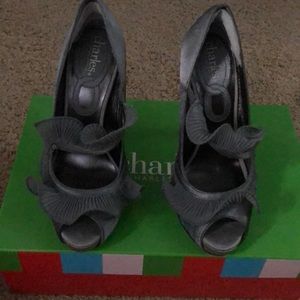 Gray Satin Charles by Charles David pumps
